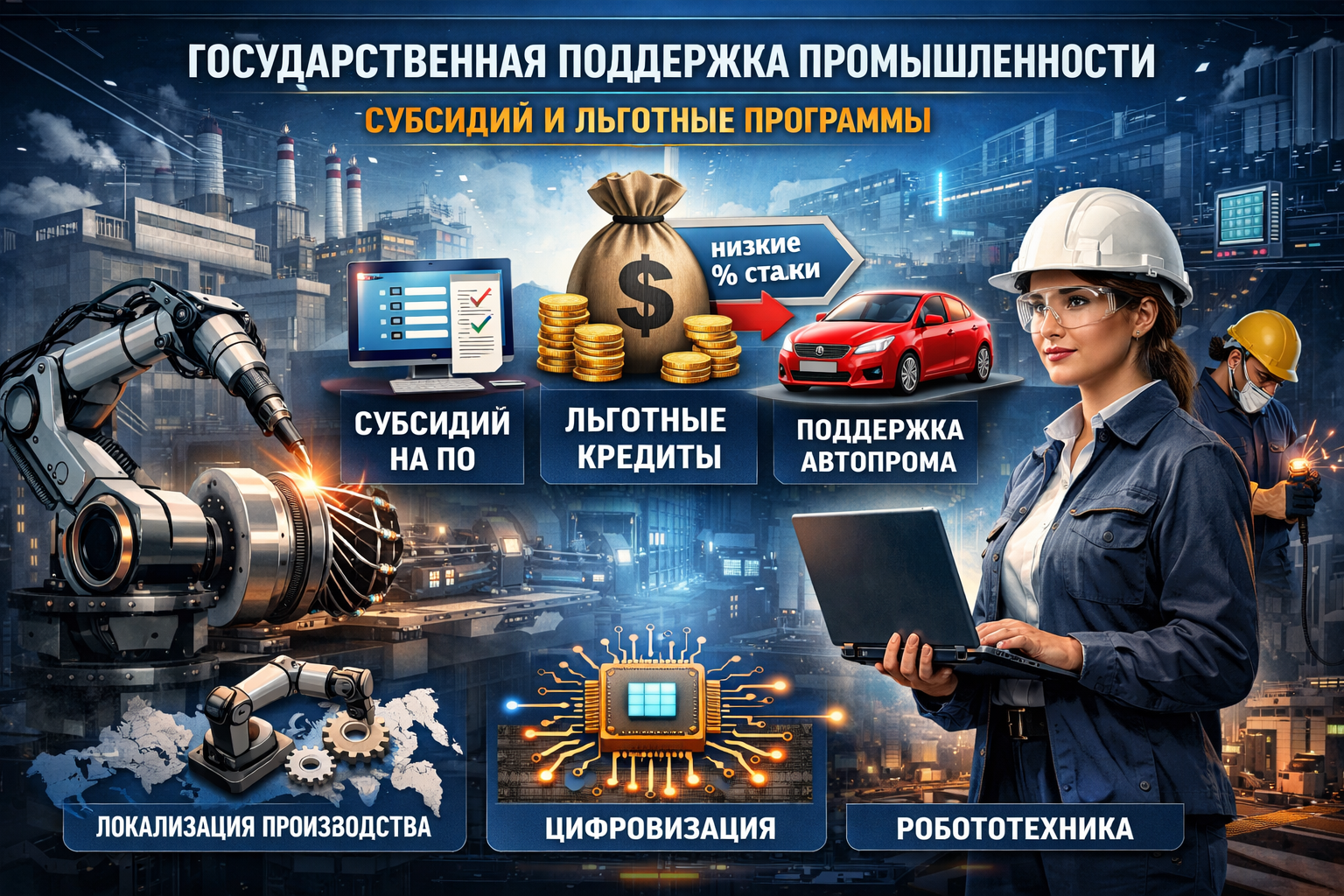 Государственная поддержка промышленности: субсидии и льготные программы в 2026