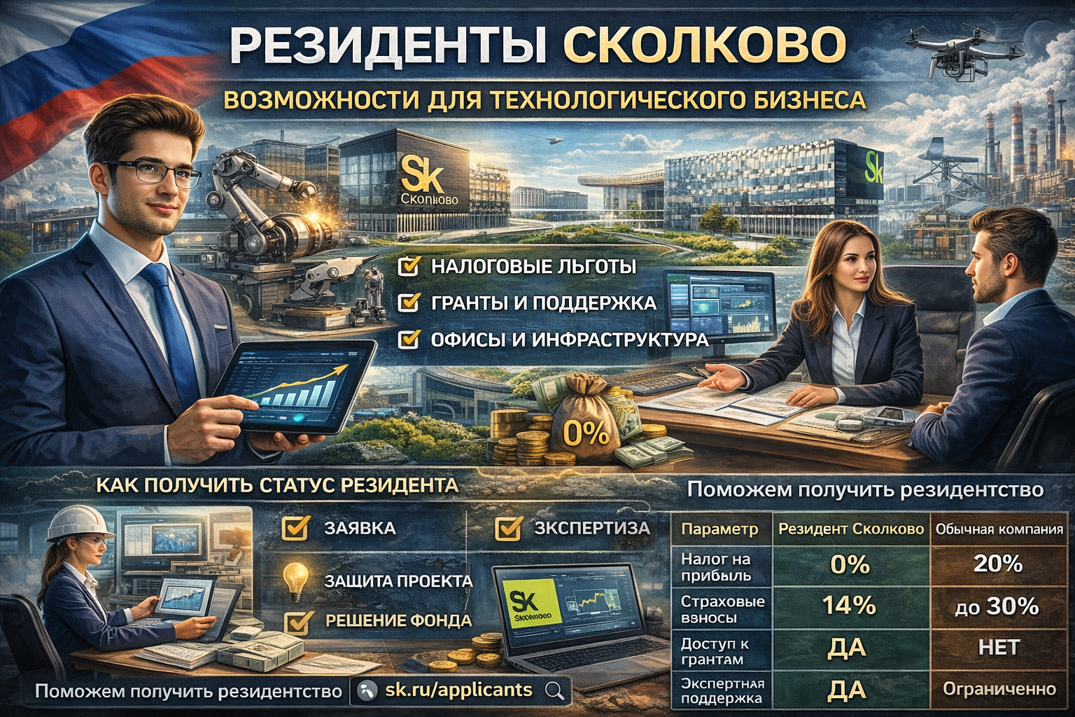 Резиденты Сколково: как получить статус и льготы в 2025 году