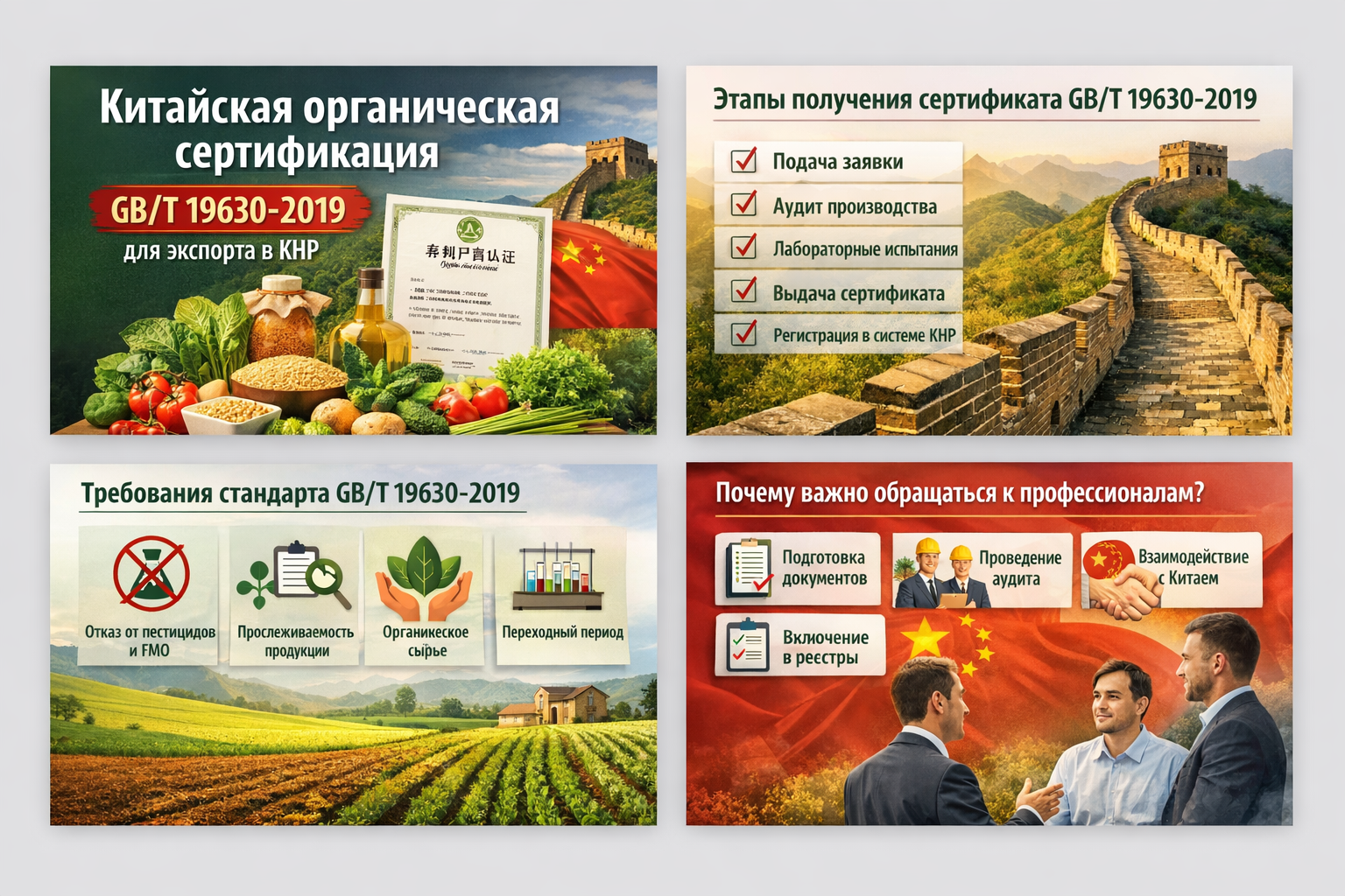 Китайская органическая сертификация GB/T 19630-2019 для экспорта в КНР