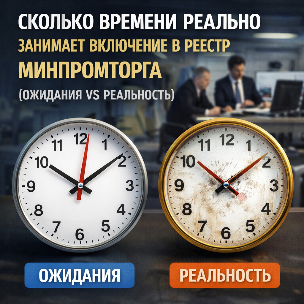 Сколько времени занимает включение в реестр Минпромторга