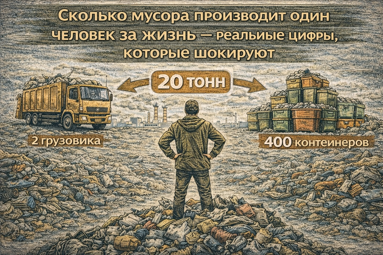 Сколько мусора производит человек за жизнь — реальные цифры