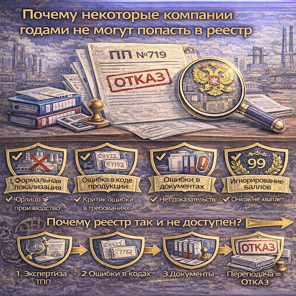 Почему некоторые компании годами не могут попасть в реестр