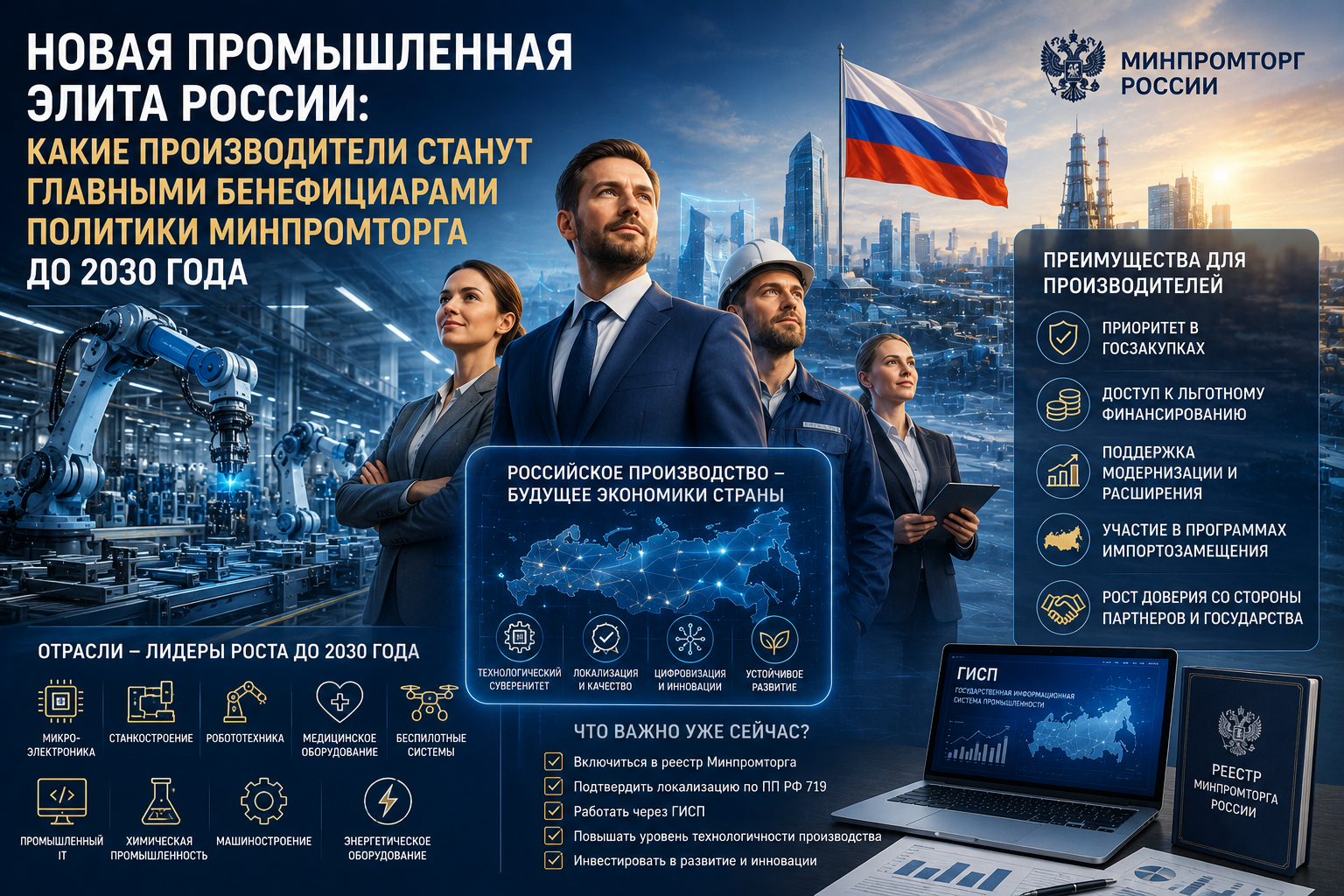 Новая промышленная элита России: какие производители станут главными бенефициарами политики Минпромторга до 2030 года