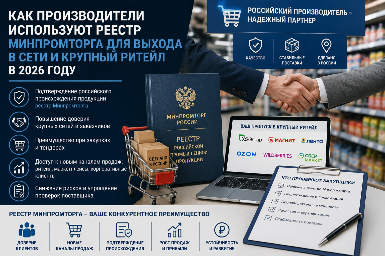 Как производители используют реестр Минпромторга для выхода в сети и крупный ритейл в 2026 году