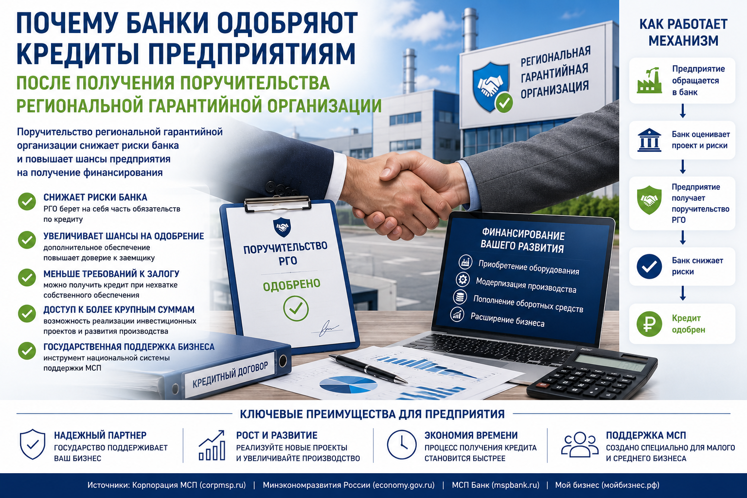 Почему банки одобряют кредиты предприятиям после получения поручительства региональной гарантийной организации