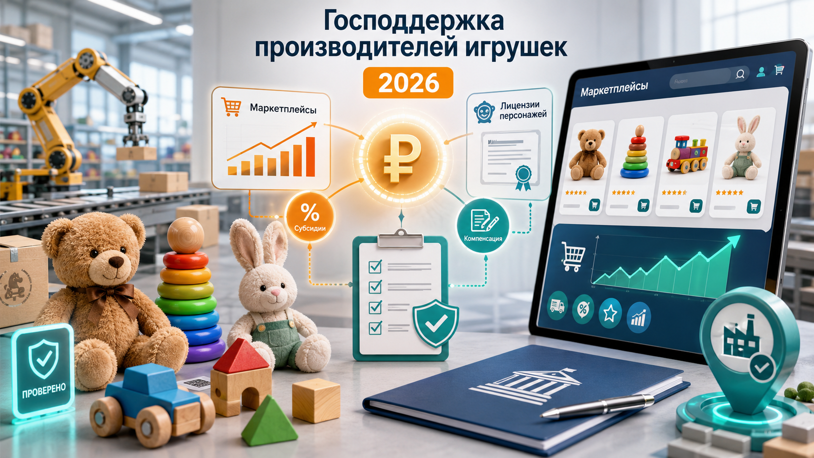 Господдержка производителей детских игрушек: субсидии на маркетплейсы и лицензии российских анимационных персонажей