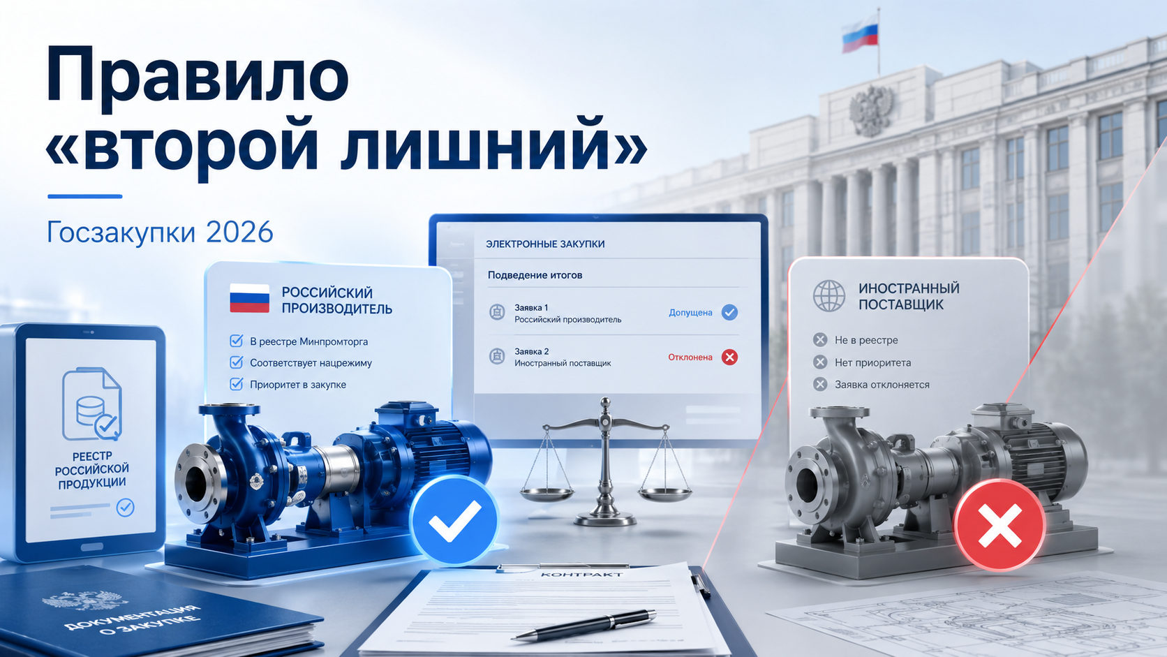 Правило «второй лишний» в закупках 2026: как работает