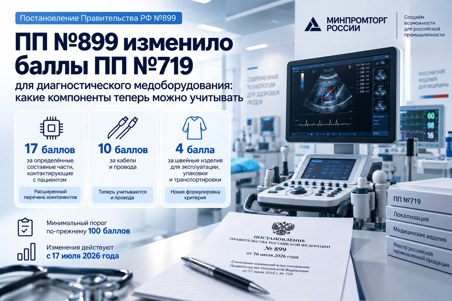 ПП №899: новые правила баллов для медоборудования