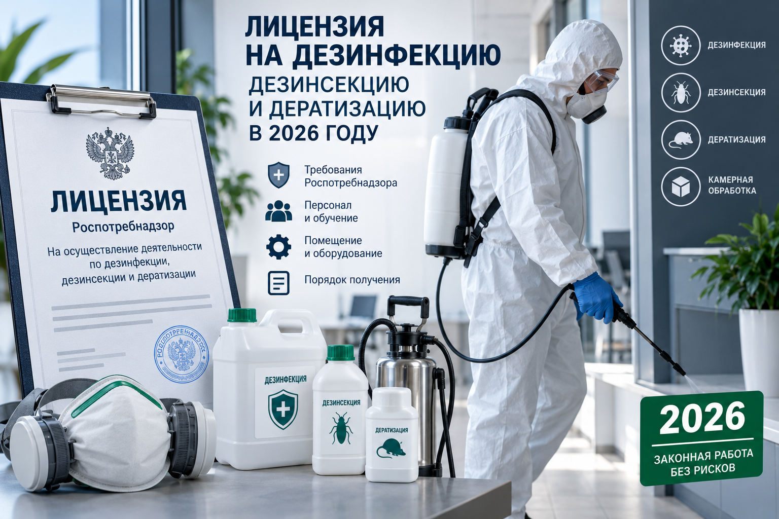Лицензия на дезинфекцию в 2026 году: требования и порядок получения