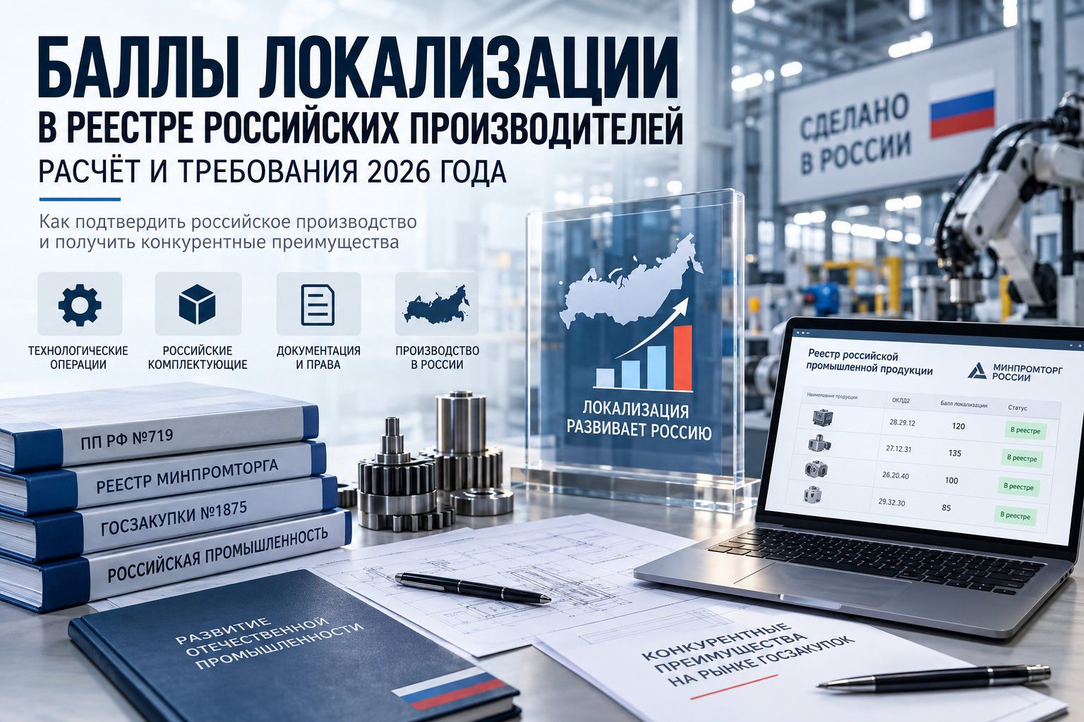 Баллы локализации Минпромторга: расчёт в 2026 году