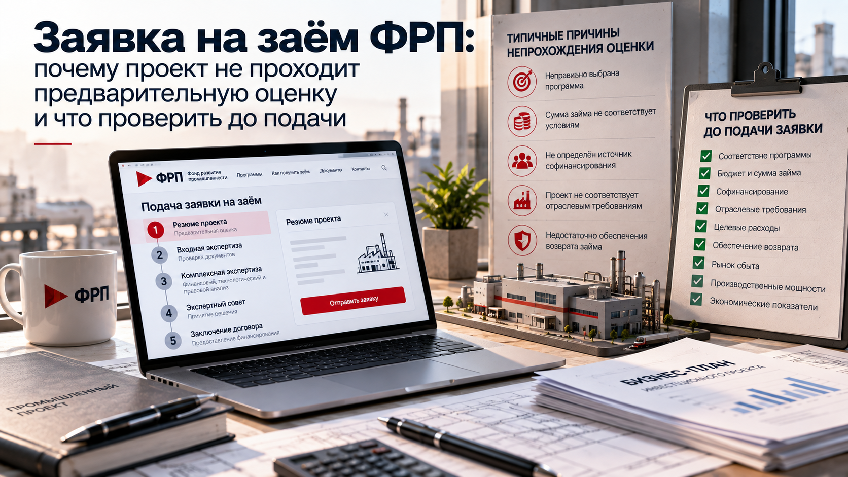 Заявка на заём ФРП: почему проект не проходит предварительную оценку и что проверить до подачи
