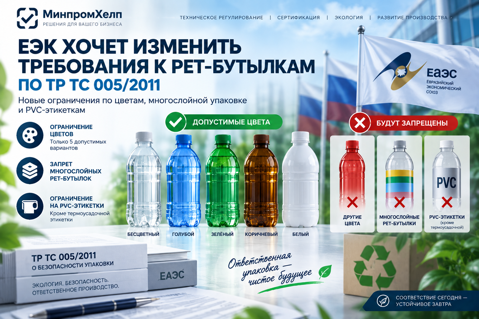 ЕЭК хочет изменить требования к PET-бутылкам по ТР ТС 005/2011