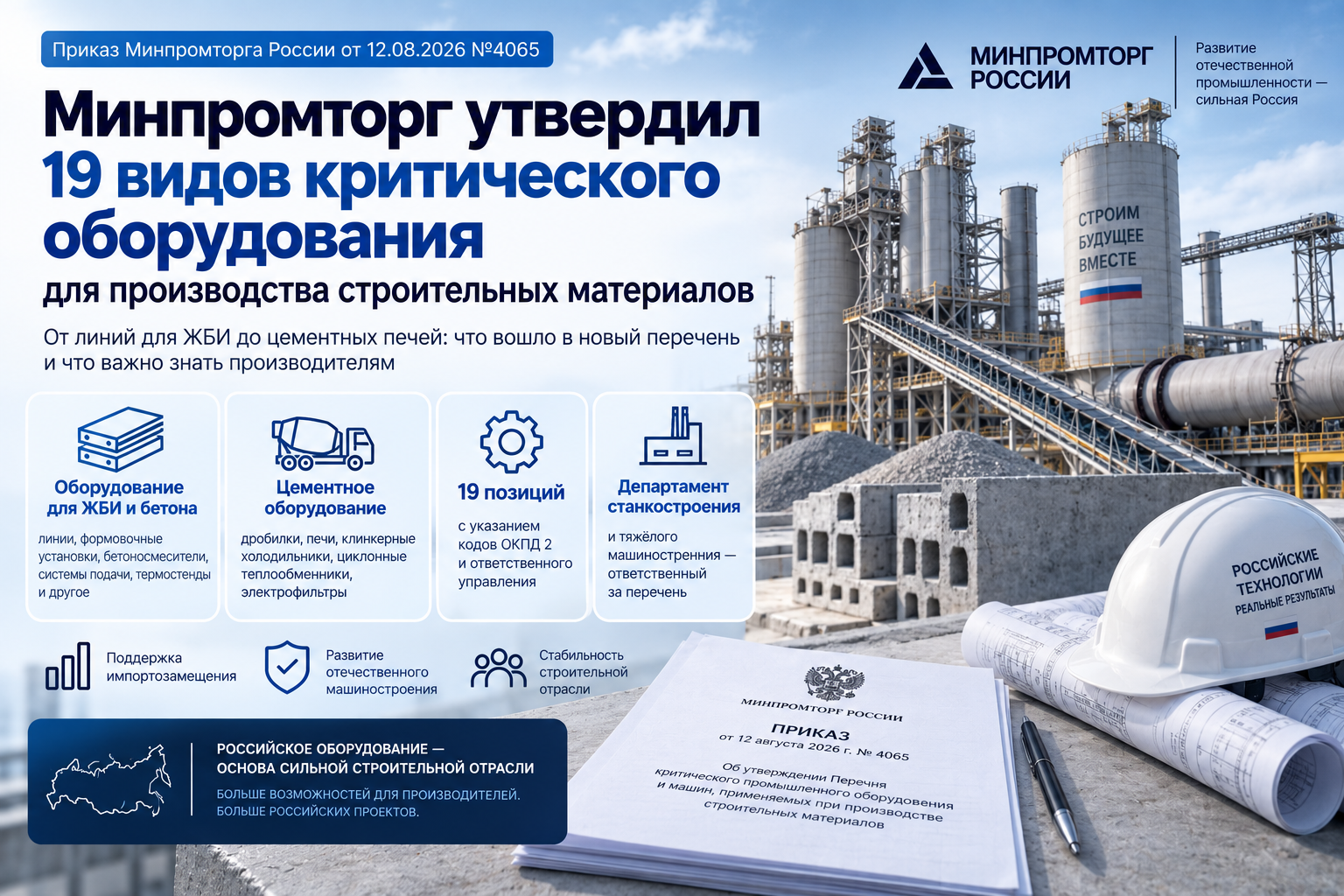 Приказ №4065: 19 видов критического оборудования