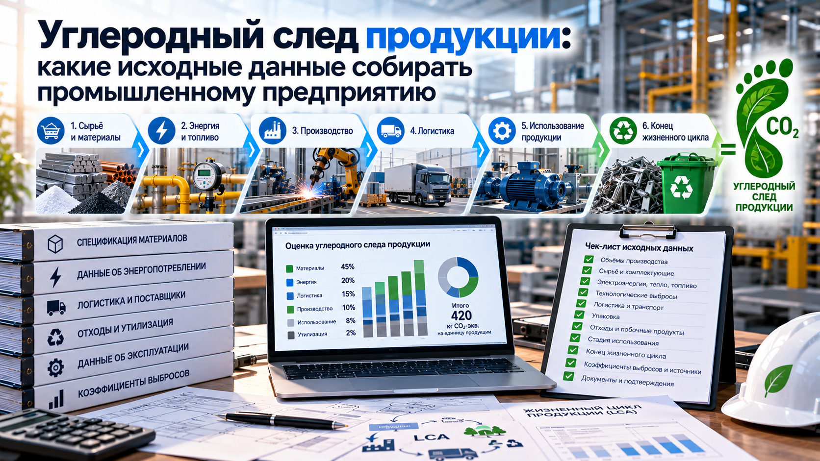Углеродный след продукции: какие исходные данные собирать промышленному предприятию
